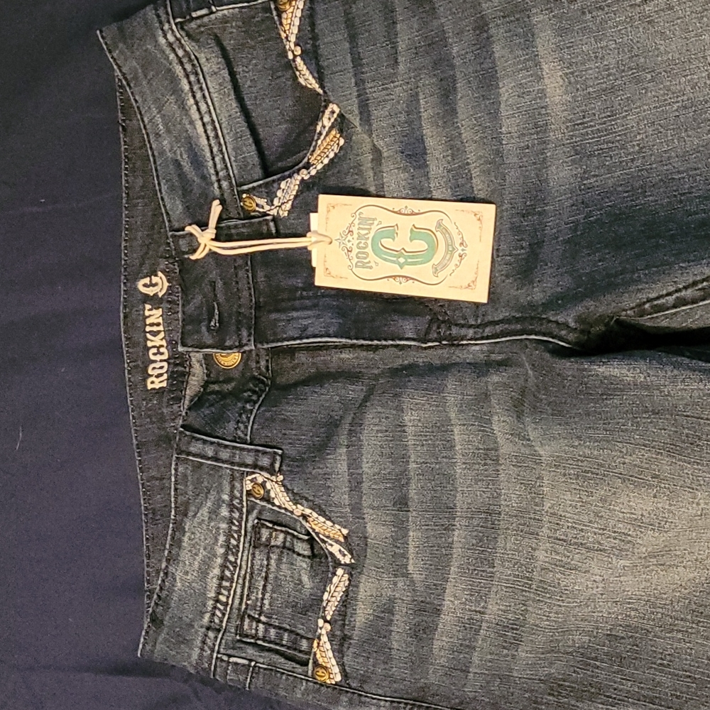 Women's Rockin C embellished flare leg jeans